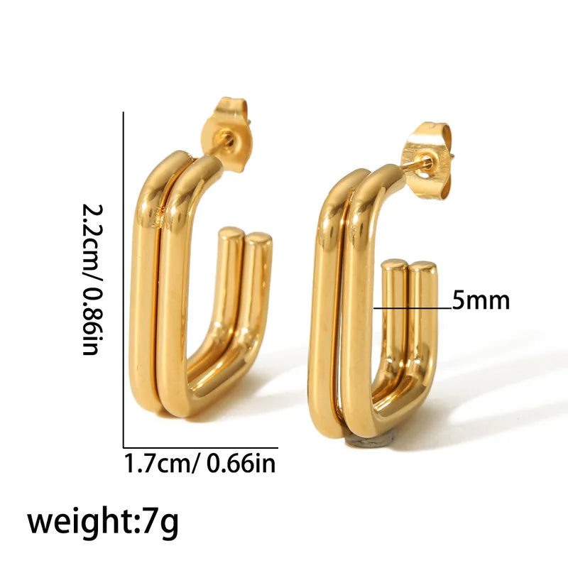 ARETES EN U DOBLE FILA