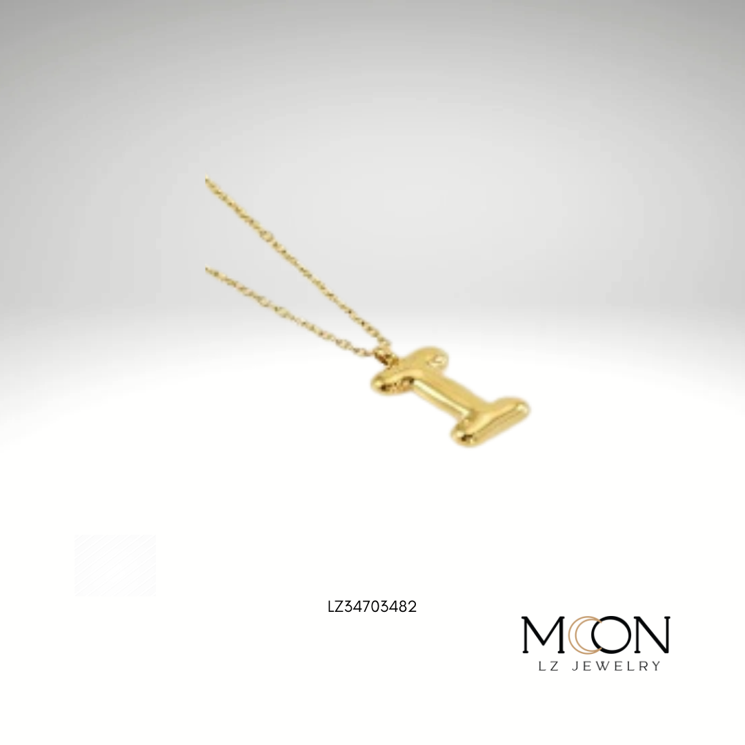 COLLAR DORADO C/LETRA I GLOBO