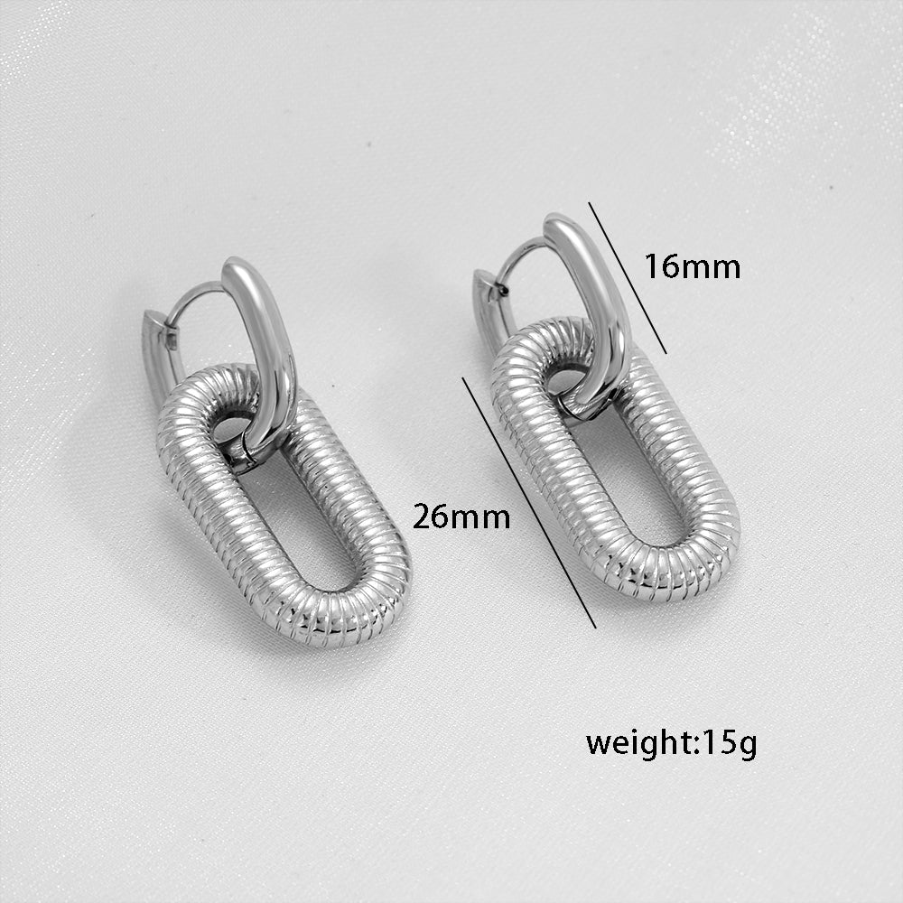 Aretes arracadas con dos circulos