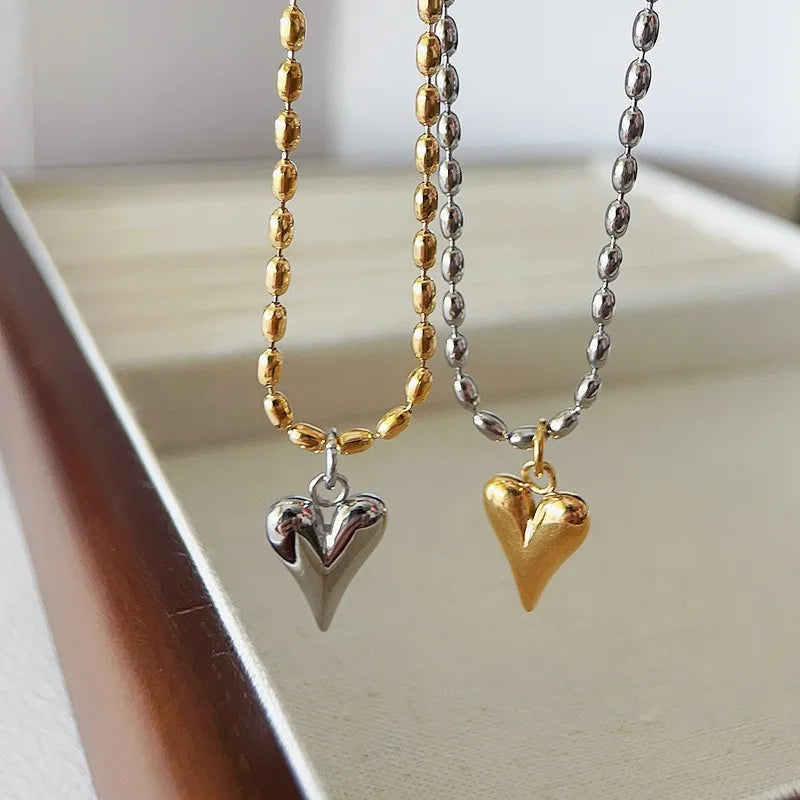 COLLAR CORAZON MINI DORADO/PLATA