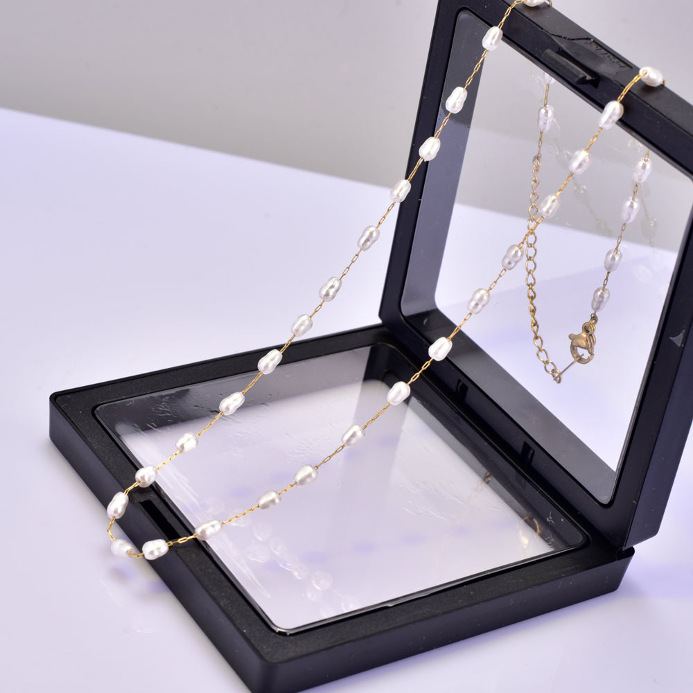 COLLAR CON PERLAS DE RIO MINI INTERCALADAS