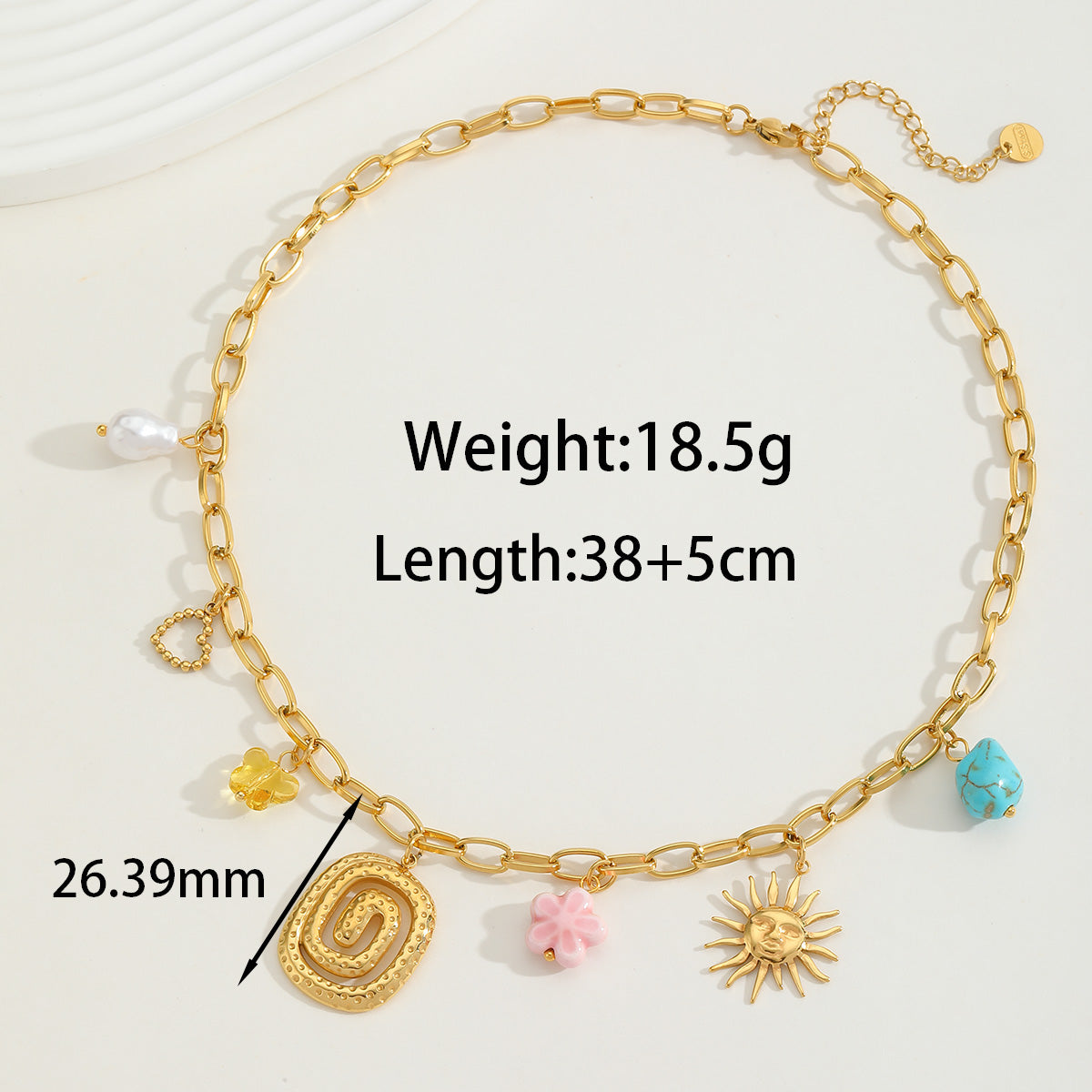 COLLAR CON DIJES COLGANTES