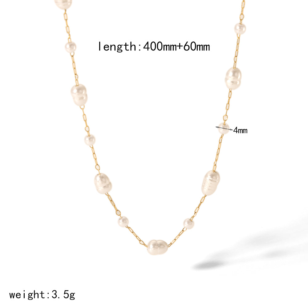 COLLAR DE PERLAS INTERCALADAS CHICAS