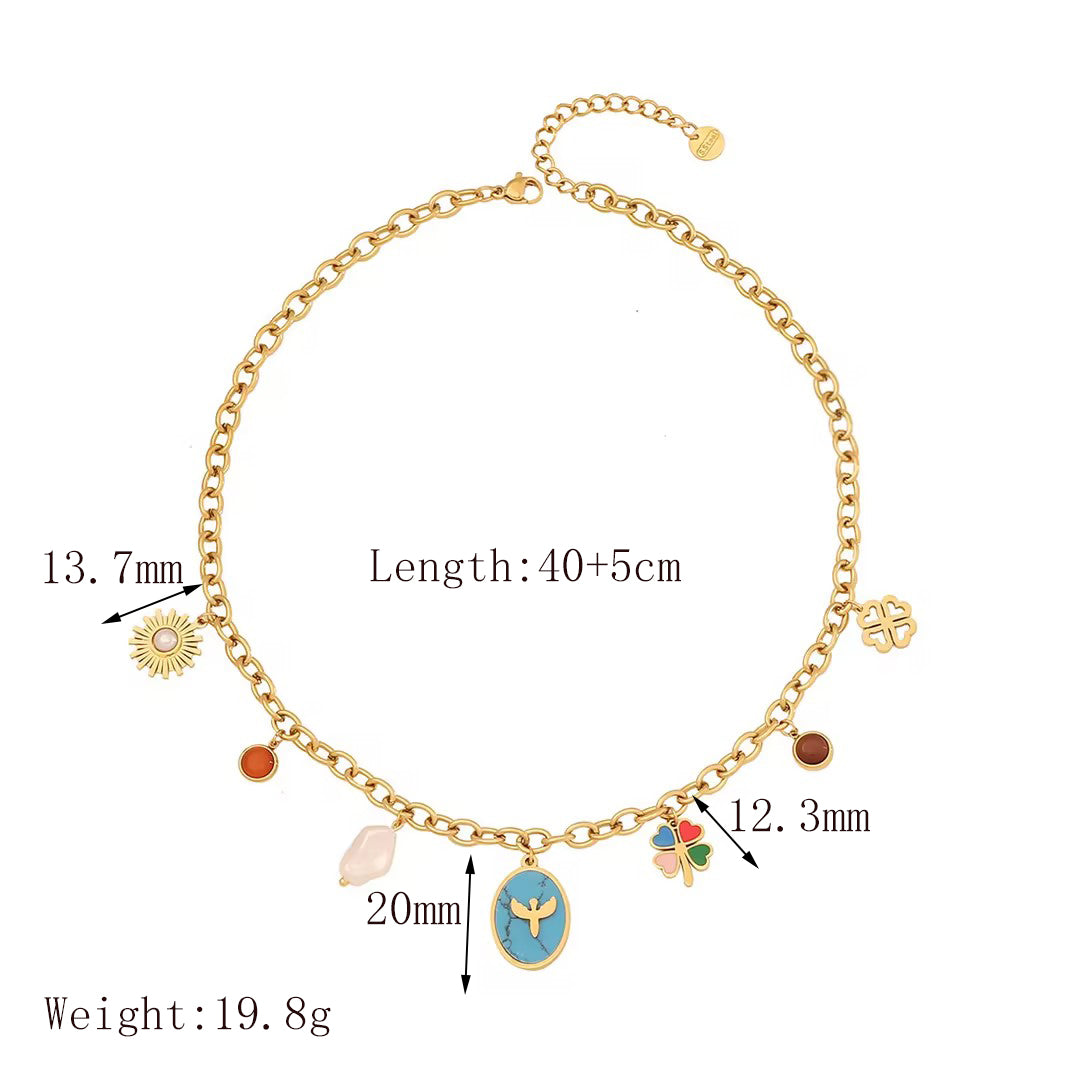 COLLAR CON DIJES COLGANTES