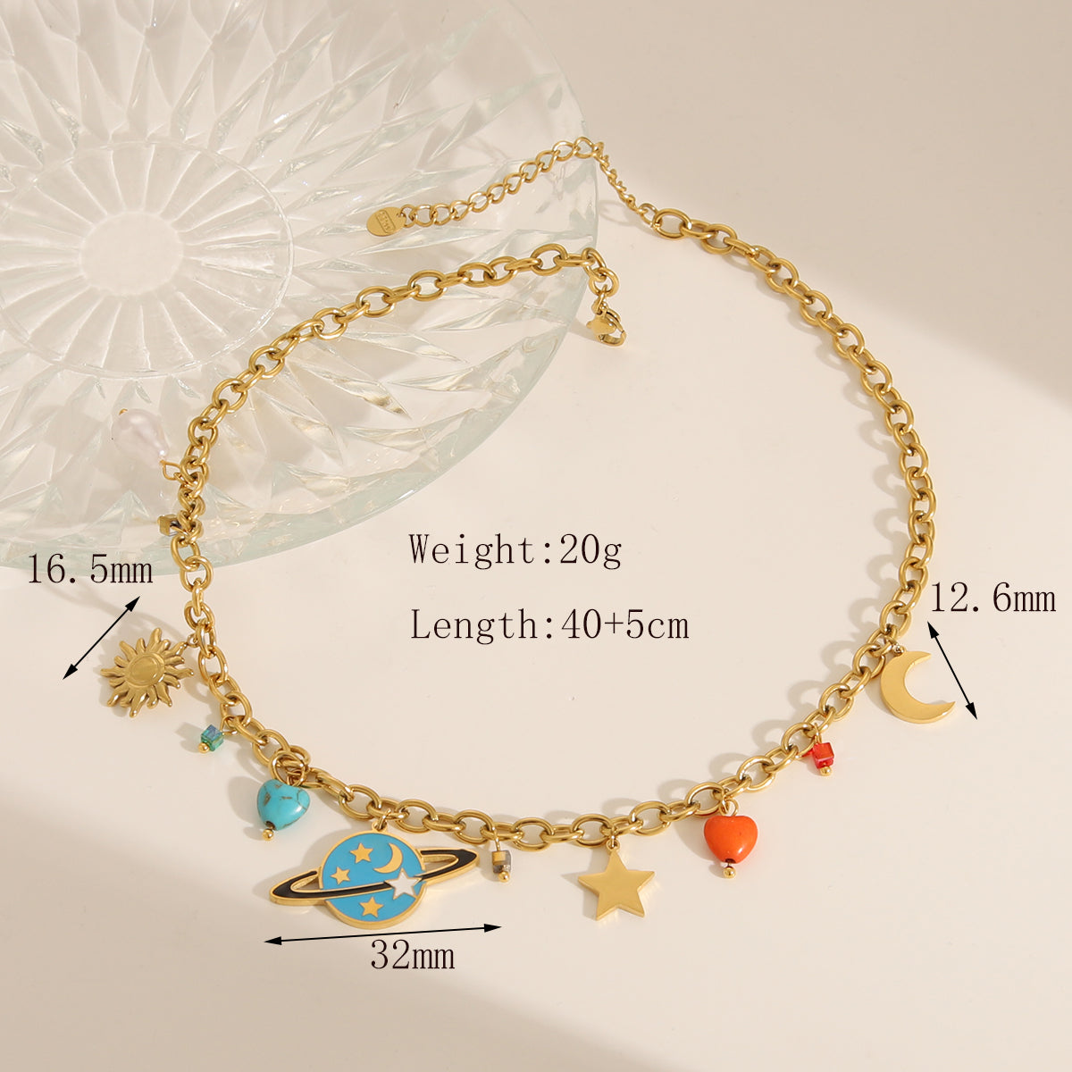 COLLAR CON DIJES COLGANTES