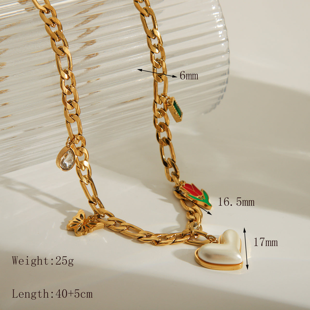 COLLAR CON DIJES COLGANTES