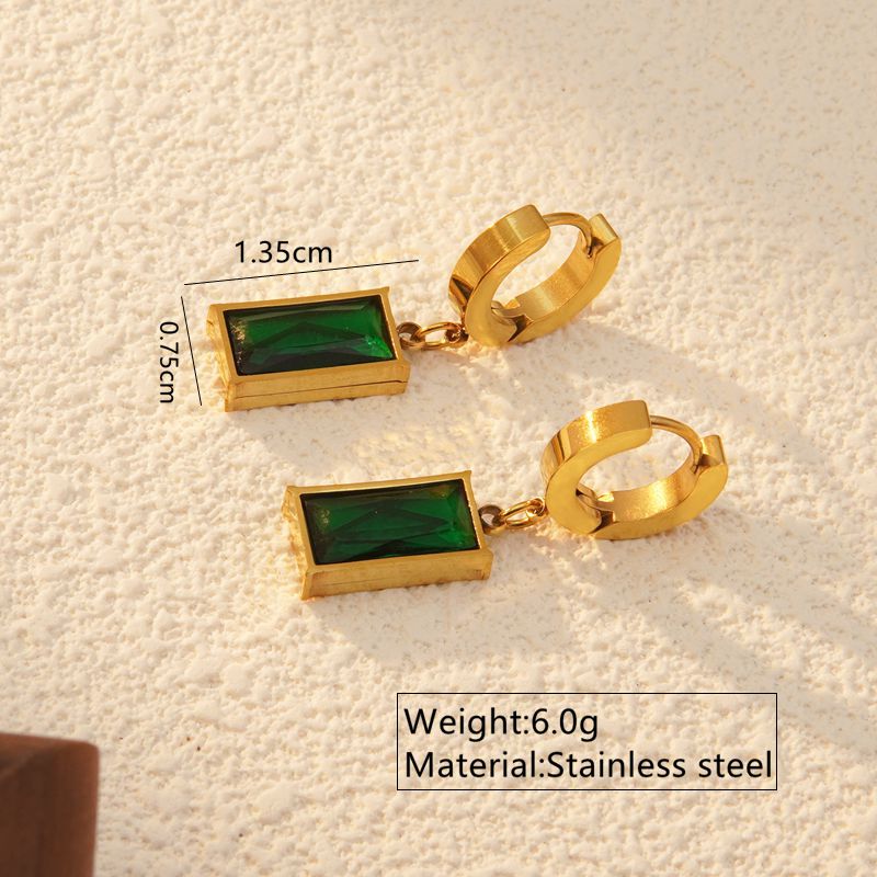 SET COLLAR CON ARETES PIEDRA VERDE