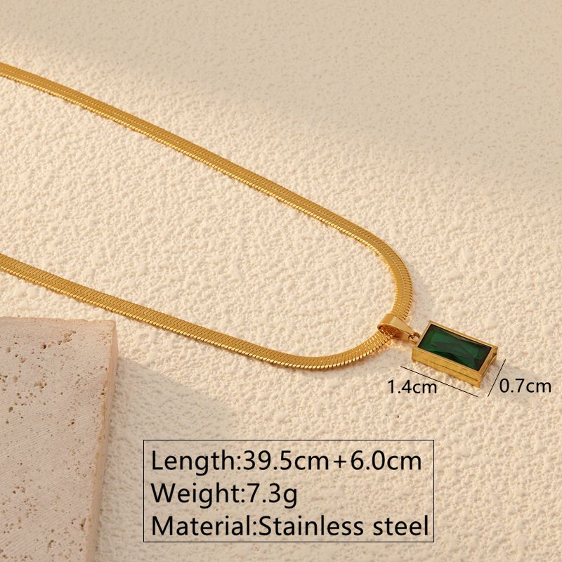 SET COLLAR CON ARETES PIEDRA VERDE