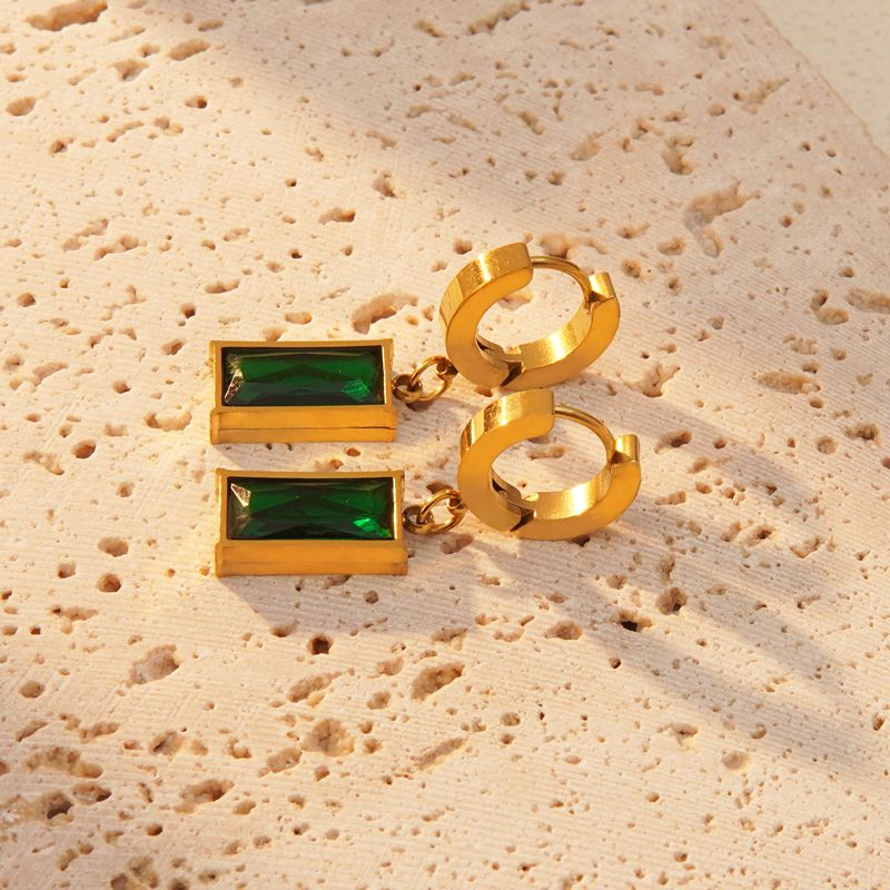 SET COLLAR CON ARETES PIEDRA VERDE