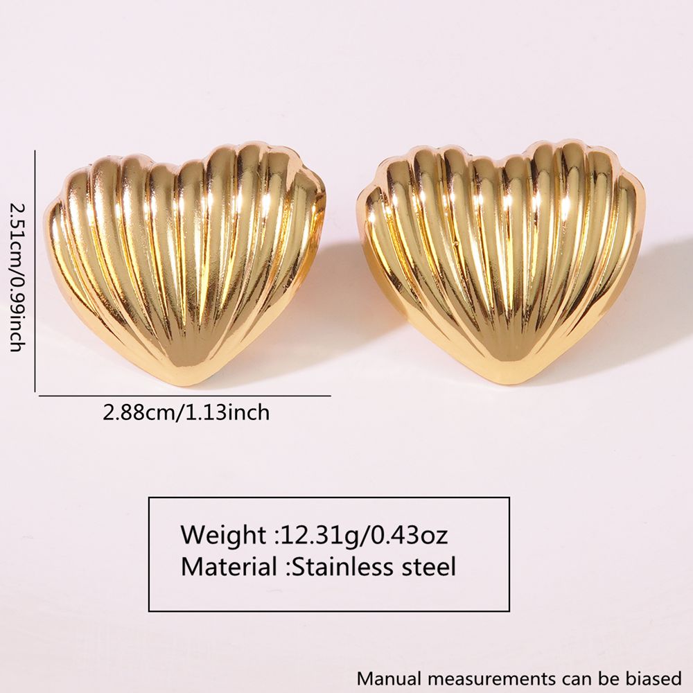 ARETES DE CORAZON DE RAYAS