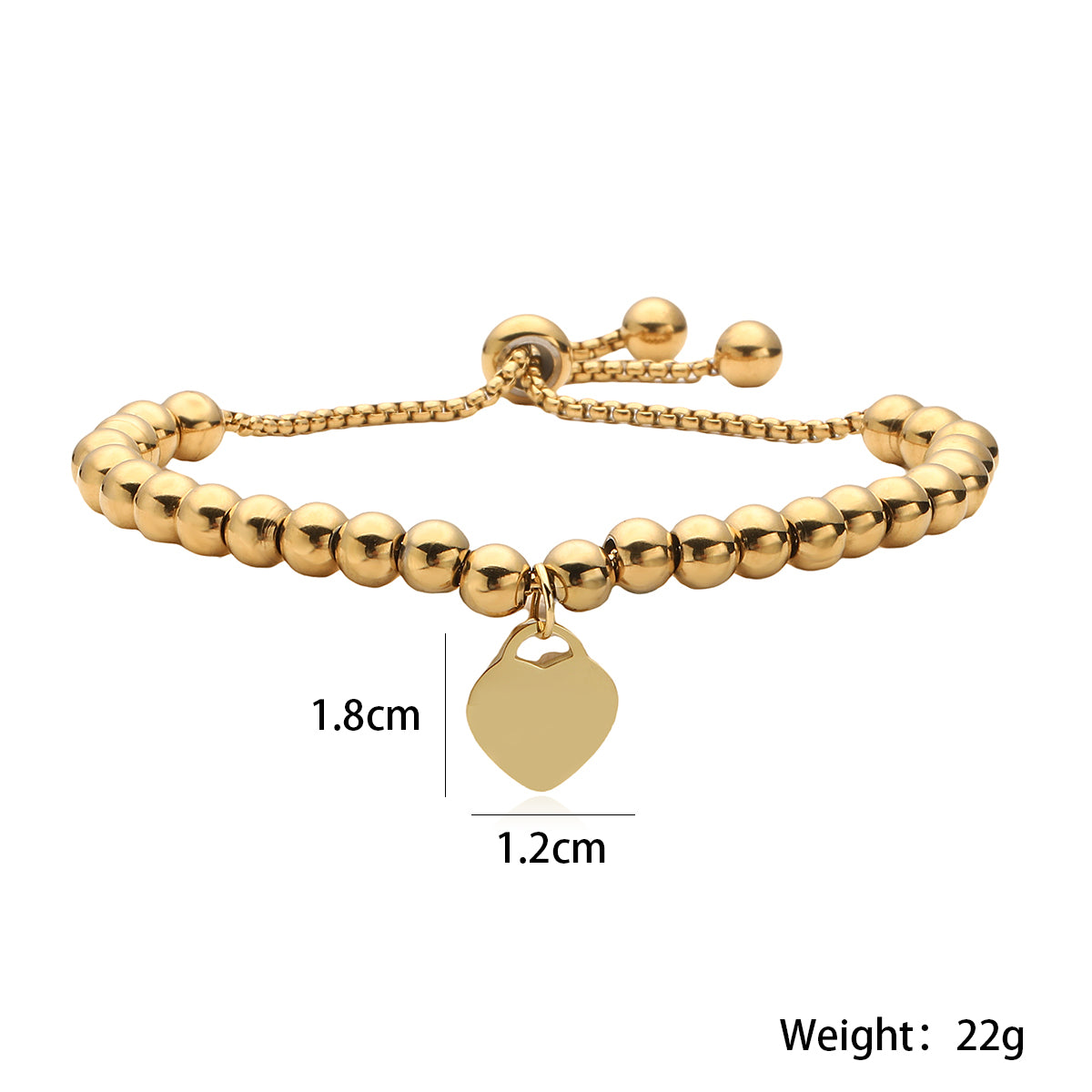 PULSERA AJUSTABLE CON CORAZON