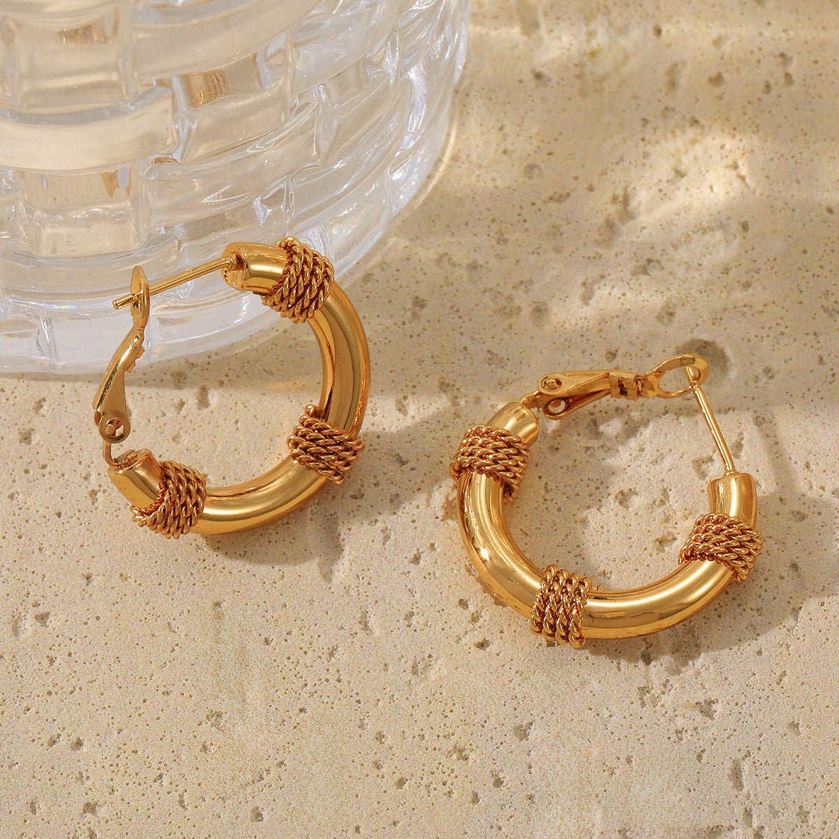 ARETES ORO TRENZADO