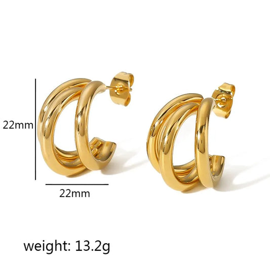 ARETES 3 FILAS SEPARADAS