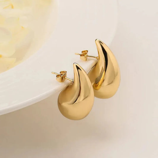ARETES DORADOS GOTA GDE 2803