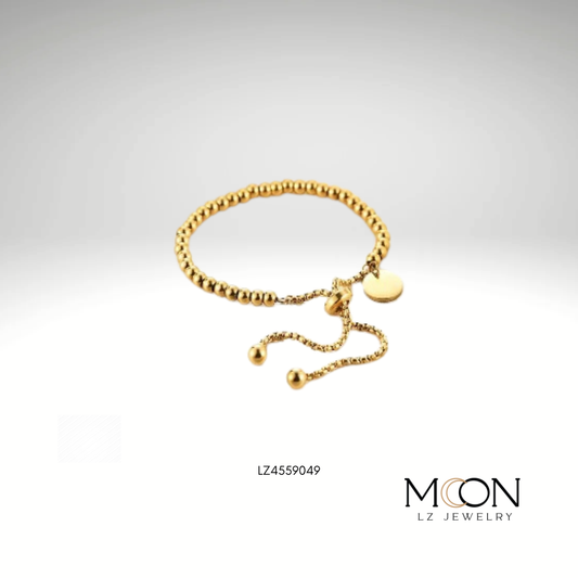 PULSERA AJUSTABLE  DORADA ACERO INOX