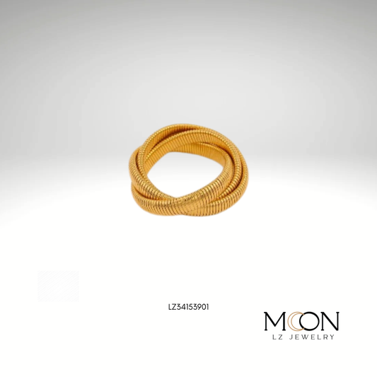 PULSERA TRIPLE DORADA 12 MM ACERO INOX