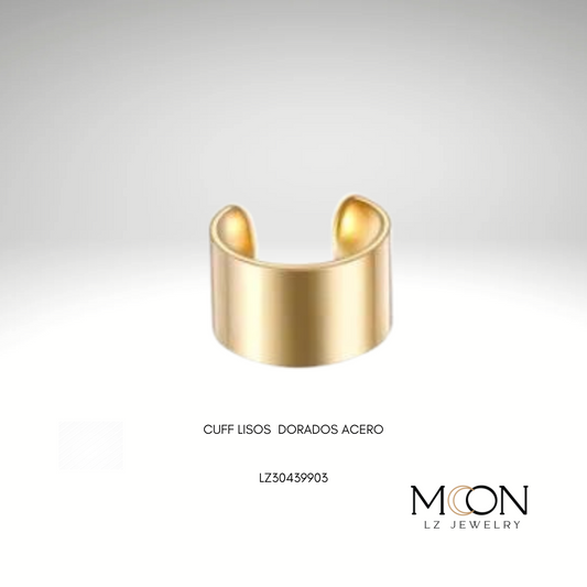 CUFF LISOS  DORADOS ACERO