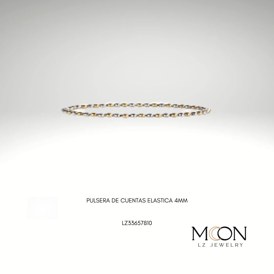 PULSERA CUENTAS ELASTICAS COMBINADA 3 MM