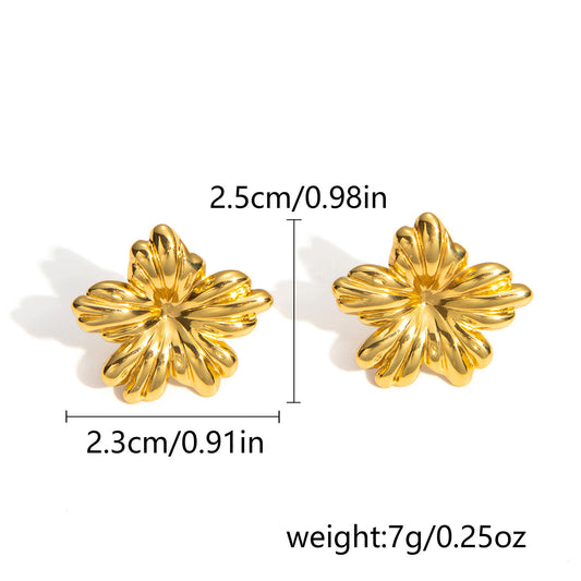 ARETES FLOR CHICA DORADA