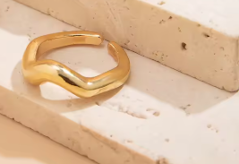 ANILLO OLA DORADA