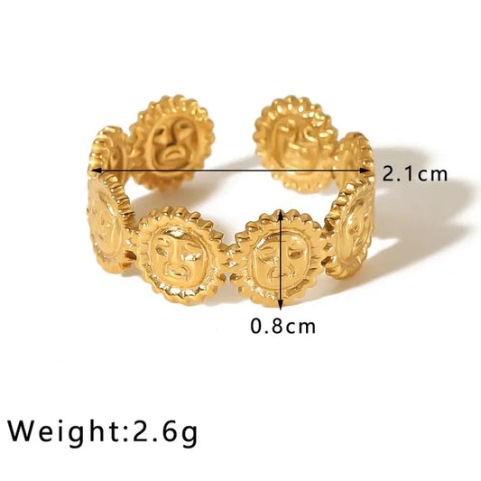 ANILLO DORADO SOL 4502
