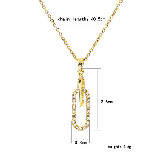 COLLAR CON DOS CIRCULOS CON CIRCONIA