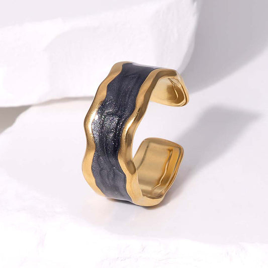 ANILLO GEOMETRICO CON ONDA DELGADO