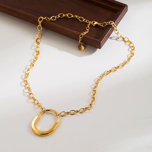 COLLAR DE CADENA CON CIRCULO
