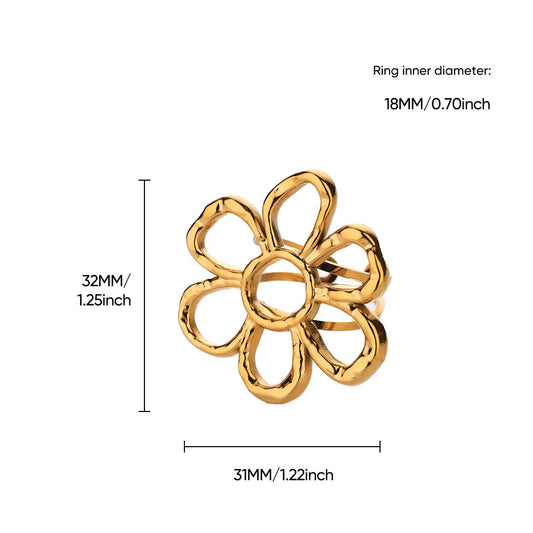 ANILLO FLOR 6 PETALOS