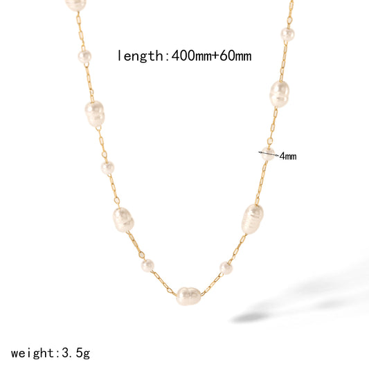 COLLAR DE PERLAS INTERCALADAS CHICAS