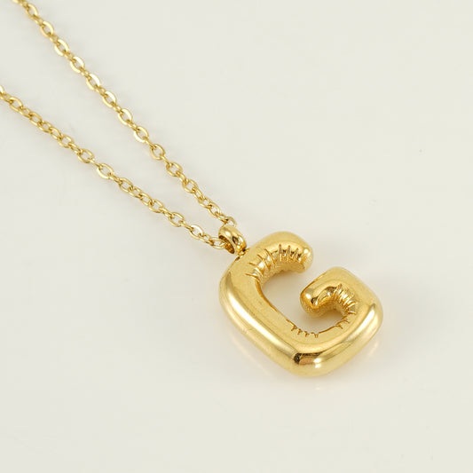 COLLAR DORADO C/LETRA G GLOBO