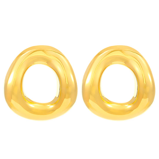 ARETES DE CIRCULO DORADO