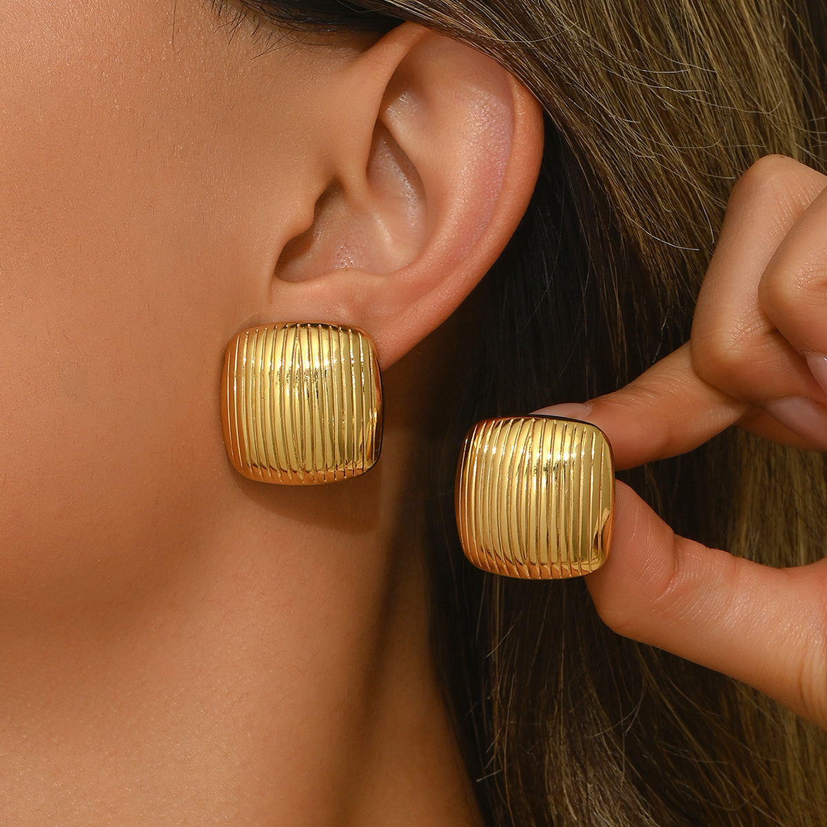 ARETES DE CUADROS RAYADOS