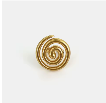 ANILLO ESPIRAL DORADO