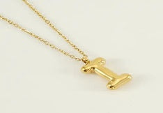 COLLAR DORADO C/LETRA I GLOBO